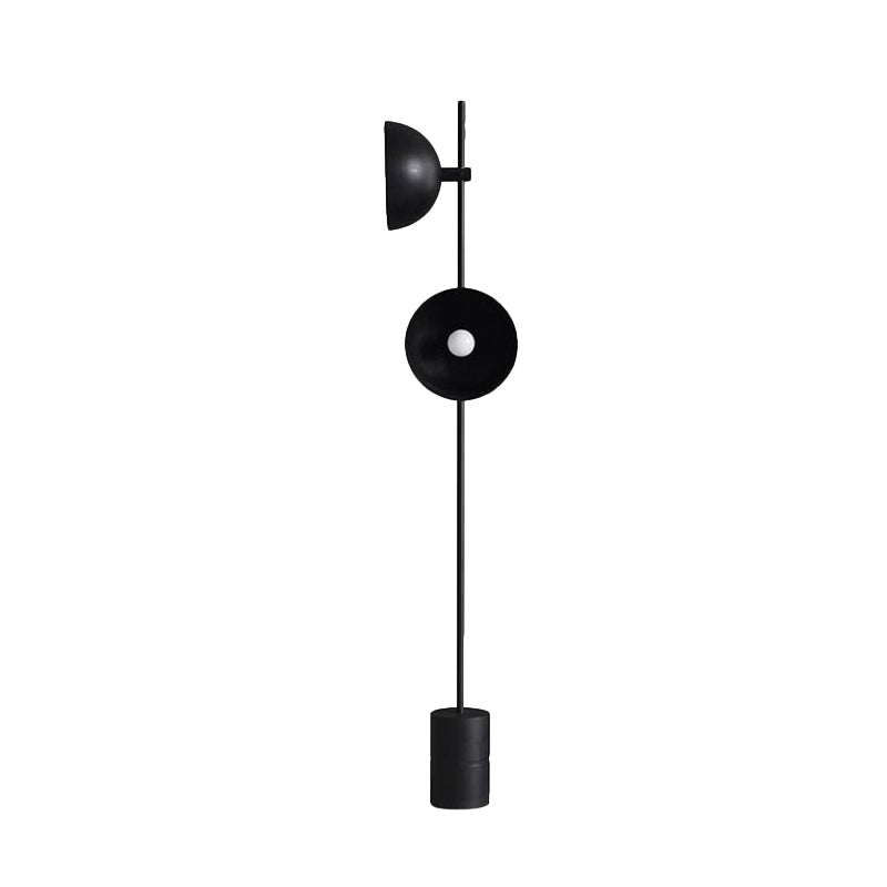 Modern Metal Trumpet Floor Lamp With 2 Heads - Black