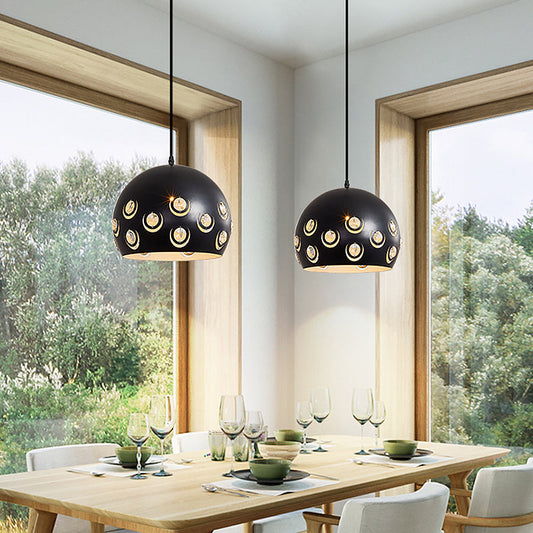Modern Black Metal Pendant Ceiling Lamp with Minimalist Design