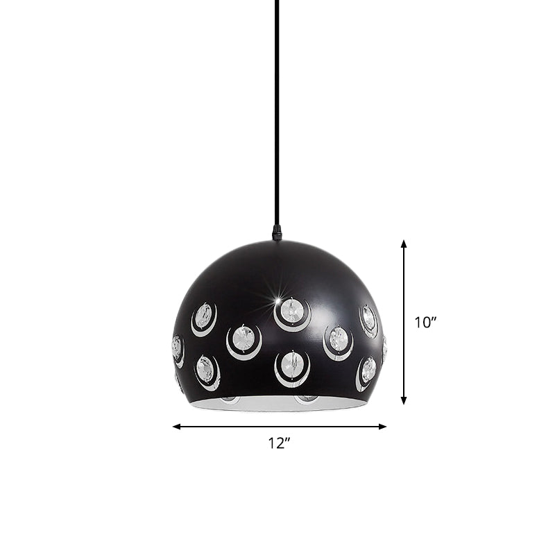 Modern Black Metal Pendant Ceiling Lamp with Minimalist Design
