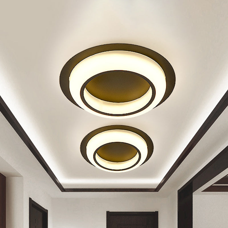 Nordic LED Circle Ceiling Light in Acrylic - Sleek Flush Mount for Bedroom