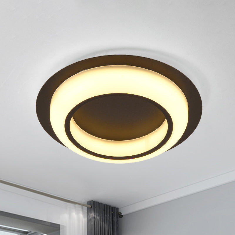 Nordic LED Circle Ceiling Light in Acrylic - Sleek Flush Mount for Bedroom