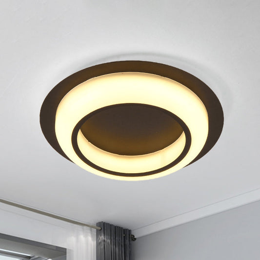 Nordic LED Circle Ceiling Light in Acrylic - Sleek Flush Mount for Bedroom