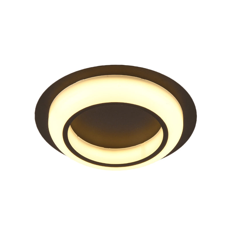 Nordic LED Circle Ceiling Light in Acrylic - Sleek Flush Mount for Bedroom