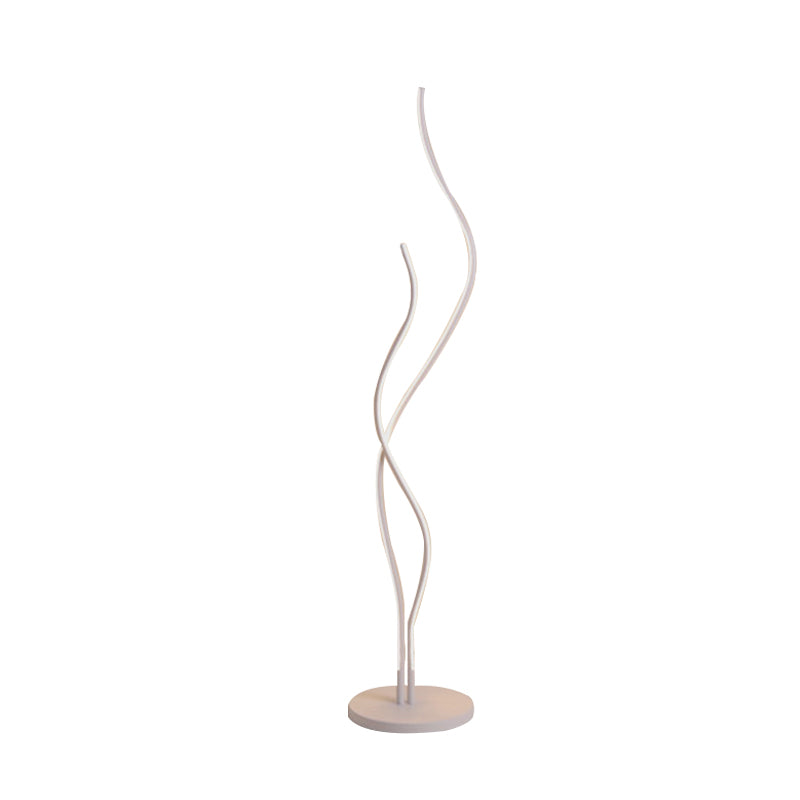 Contemporary Acrylic Led Stand Up Lamp - Black/White