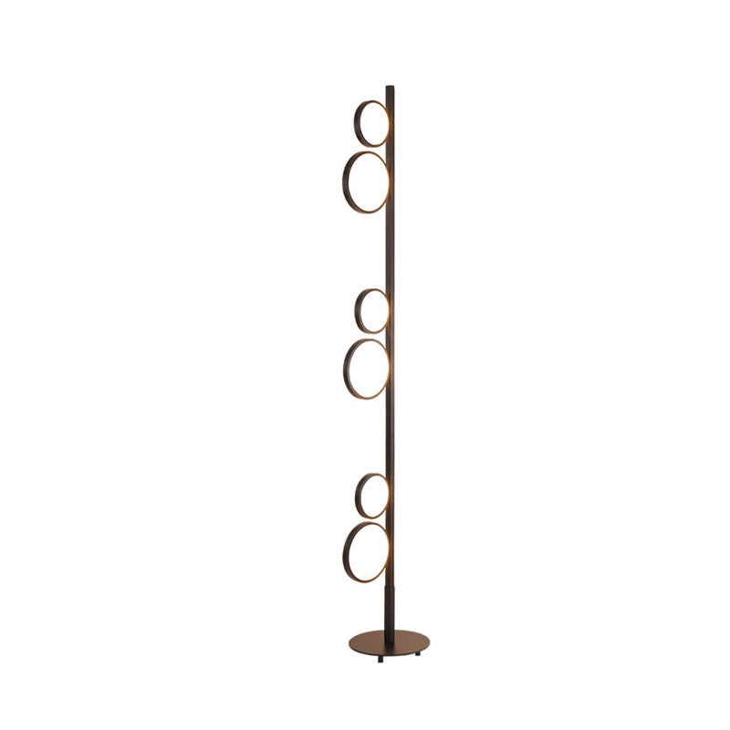 Nordic Acrylic Led Floor Lamp - Sphere Shape Stand Up Light Black/White/Gold Warm/White Lighting