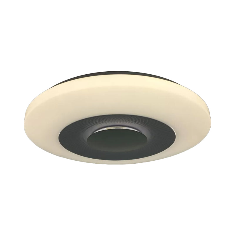 Luminaire encastré à LED moderne pour chambre à coucher avec abat-jour en acrylique dirigeable dans une lumière chaude/naturelle - Plafonnier blanc