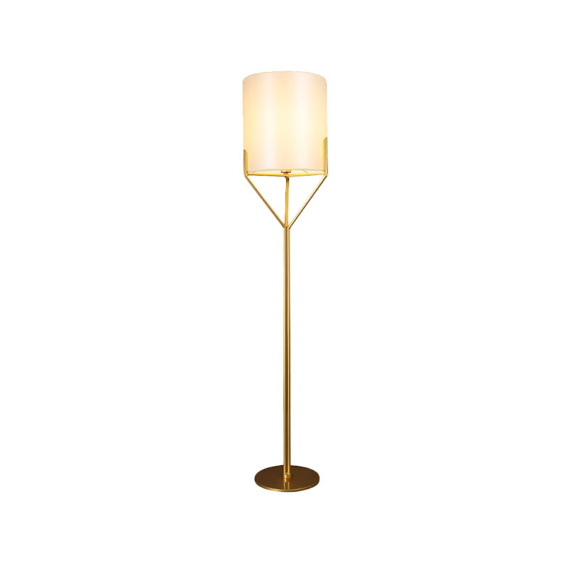 Minimalist White Ellipse Floor Reading Lamp With Single Metal Head - Ideal Standing Light For Living