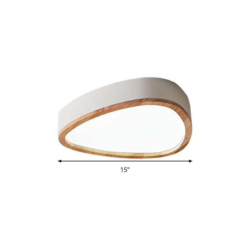 Wooden Teardrop LED Ceiling Light for Boys' Bedroom