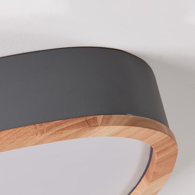 Wooden Teardrop LED Ceiling Light for Boys' Bedroom