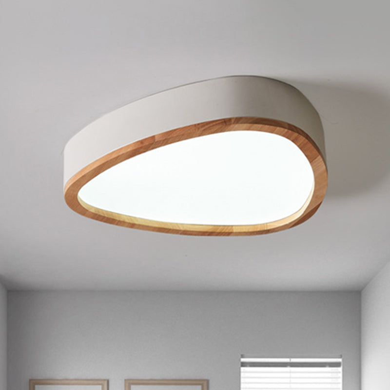 Wooden Teardrop LED Ceiling Light for Boys' Bedroom