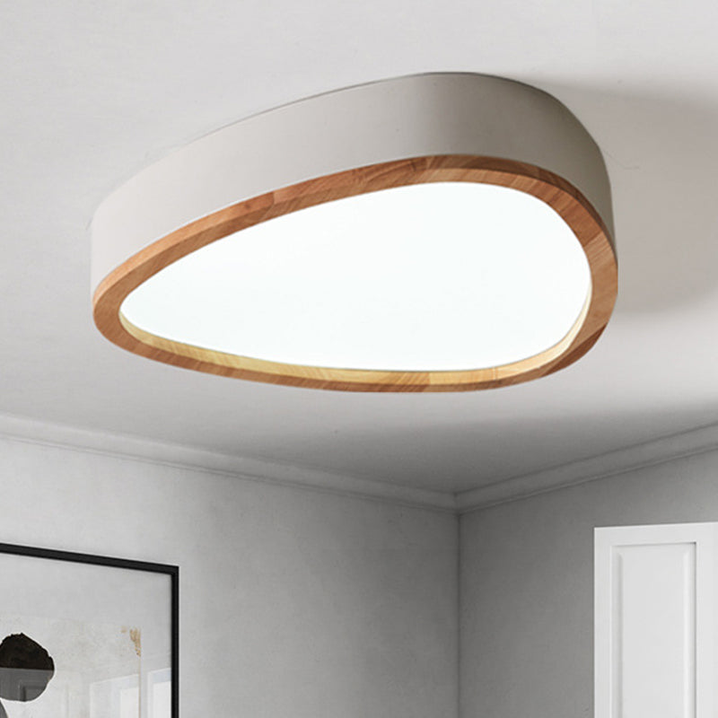 Wooden Teardrop LED Ceiling Light for Boys' Bedroom