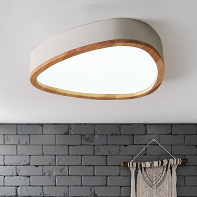 Wooden Teardrop LED Ceiling Light for Boys' Bedroom