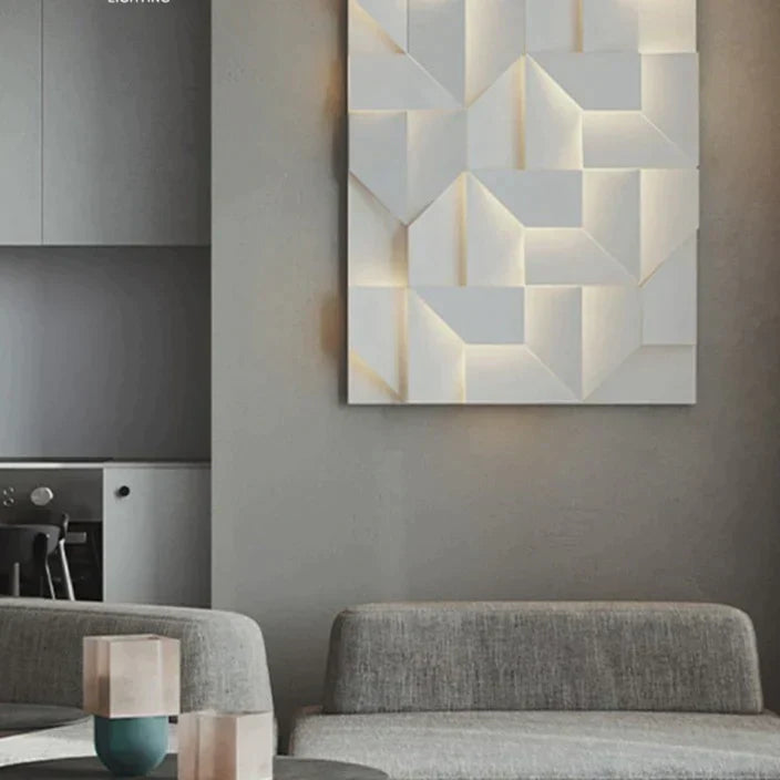 Creativ Indoor Outdoor Wall Lamp Geometric Art Lights Bedroom Living Room Staircase Background Lighting Restaurant Home Decoration Light