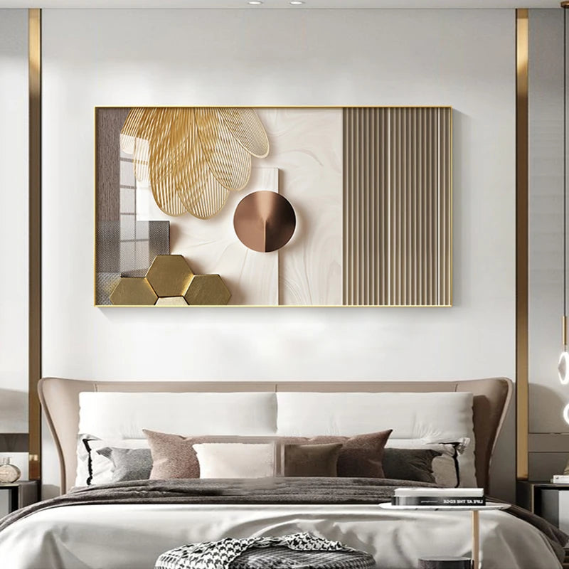 Kamiyah Luxury Wall Art Modern Minimalist Abstract Gold Poster Prints