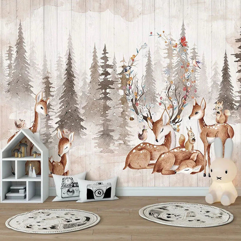 Gianna's Custom Mural Wallpaper: Transform Your Space with Vintage Elk