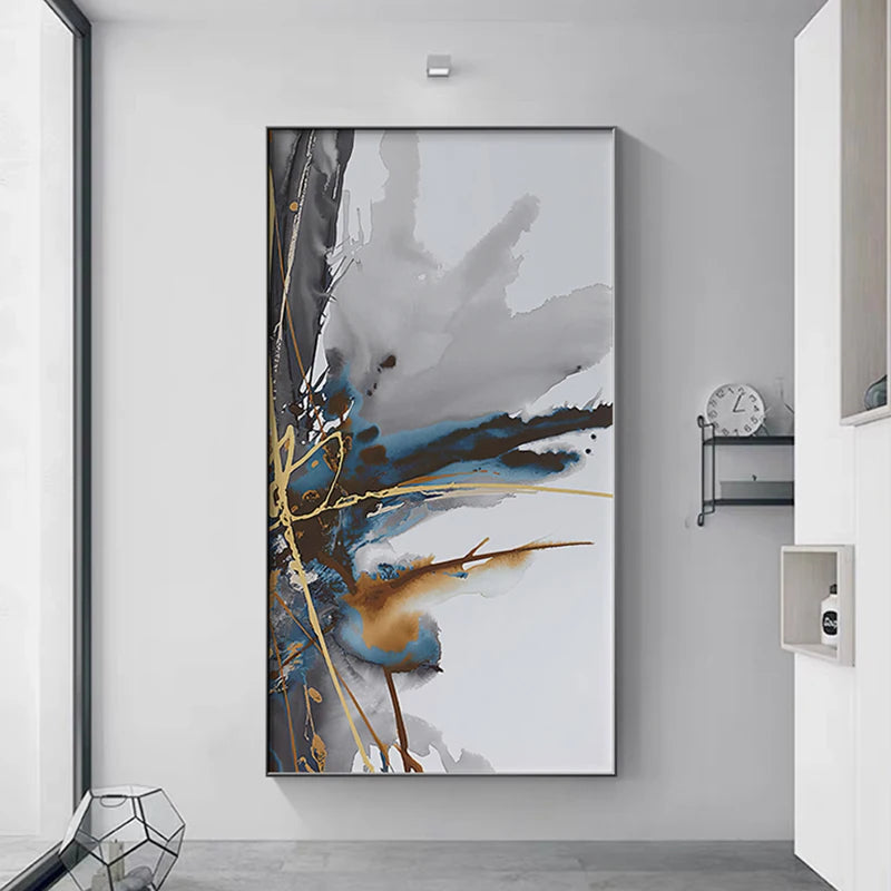 Giuliana Style Ink Abstract Canvas Painting