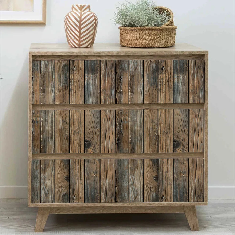 Emma's Retro Faux Wood Grain Peel And Stick Wallpaper: Transform Your Space Effortlessly