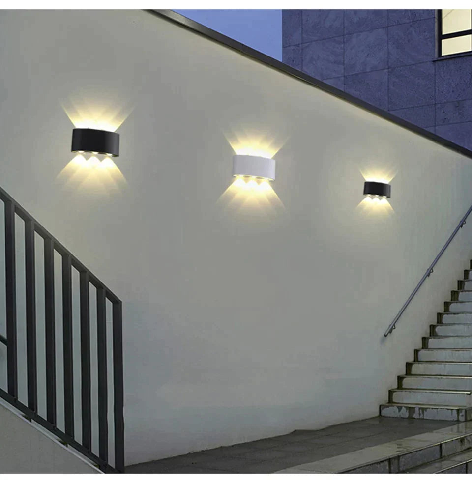 Lampe LED d'extérieur étanche IP65, en aluminium, haut et bas, pour jardin, véranda, éclairage Blaker, 110/220V