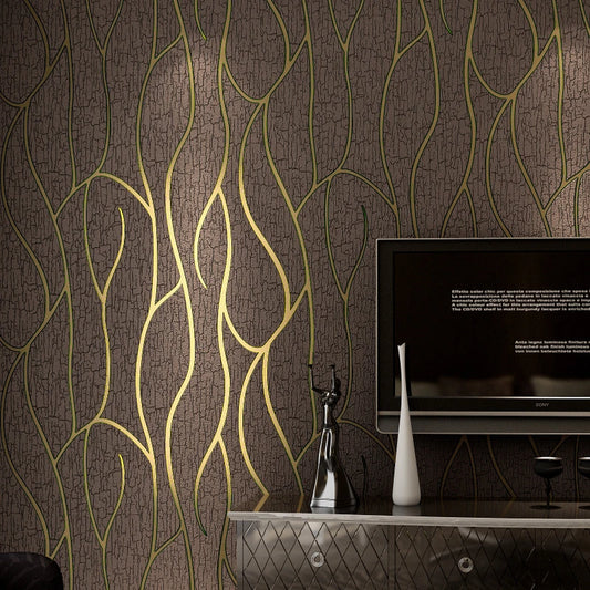 Ashlyn 9.5m 3D Abstract Line Non-woven Wallpaper