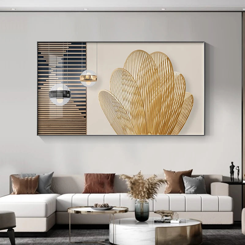 Kamiyah Luxury Wall Art Modern Minimalist Abstract Gold Poster Prints