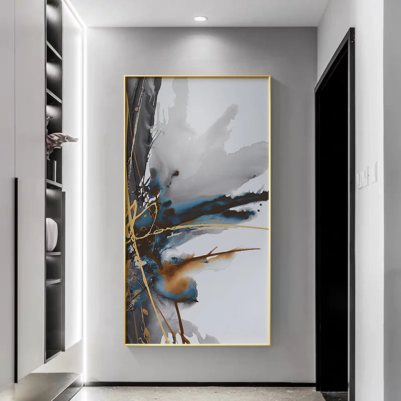 Giuliana Style Ink Abstract Canvas Painting