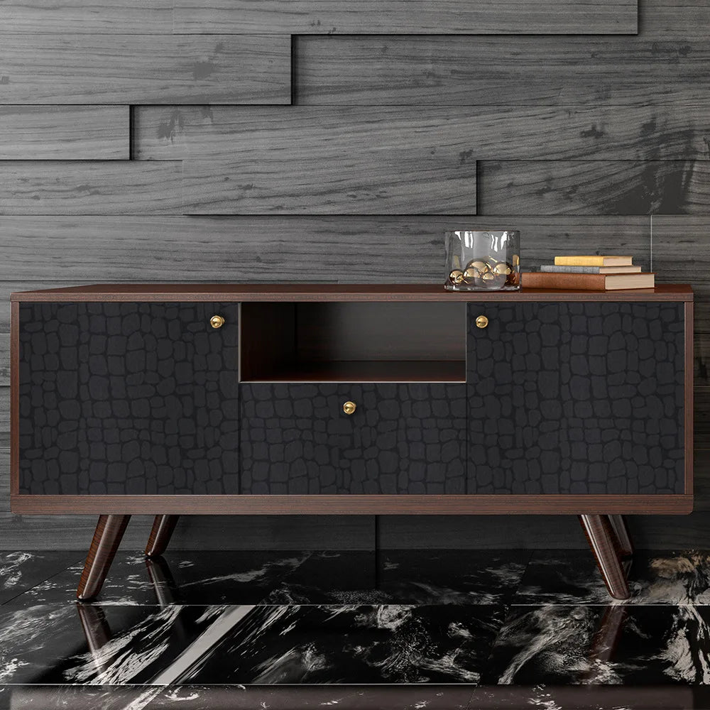 Natalie's Luxury Crocodile Black Wallpaper