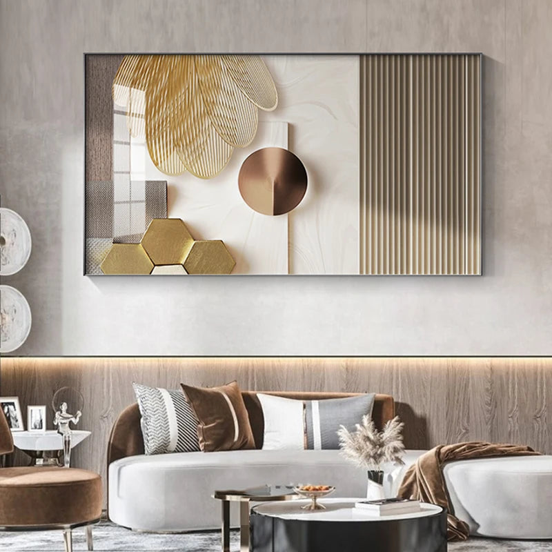 Kamiyah Luxury Wall Art Modern Minimalist Abstract Gold Poster Prints