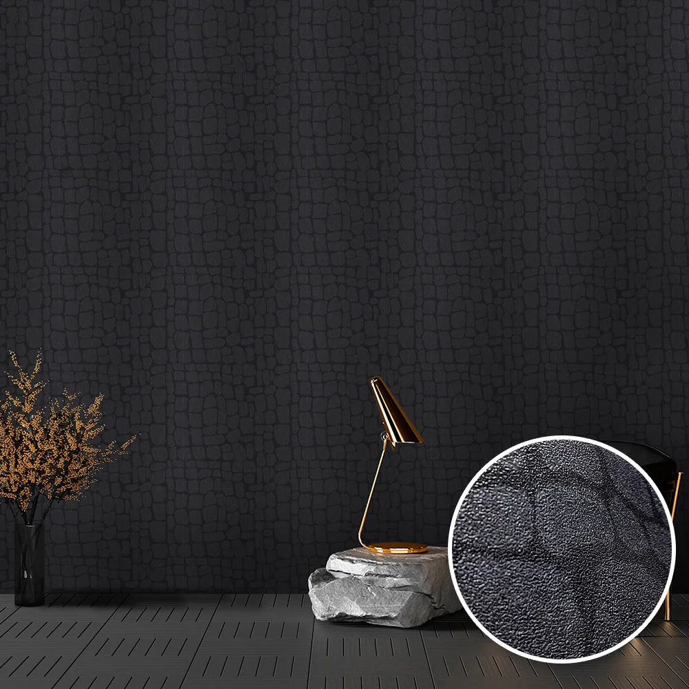 Natalie's Luxury Crocodile Black Wallpaper