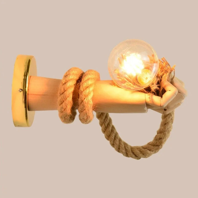 Home Deco Nordic Hemp Rope Wall Lamp