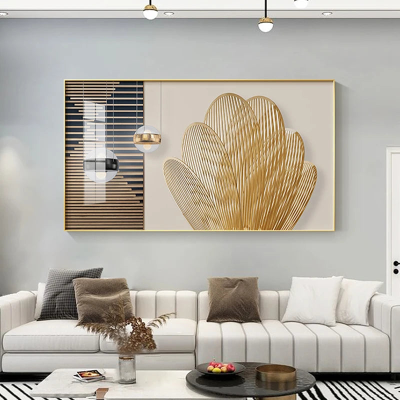 Kamiyah Luxury Wall Art Modern Minimalist Abstract Gold Poster Prints