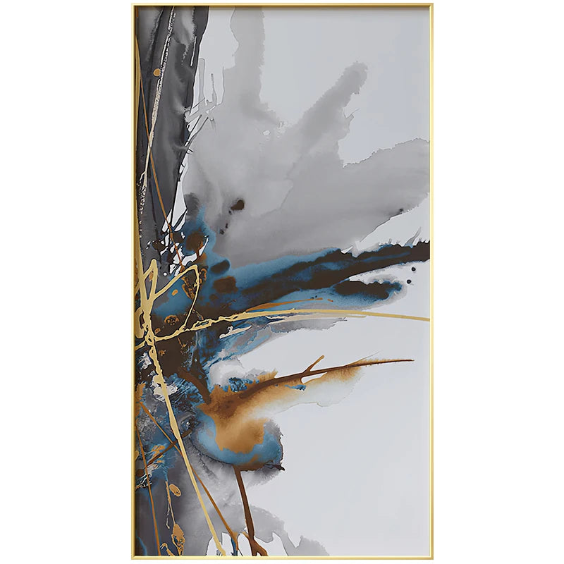 Giuliana Style Ink Abstract Canvas Painting