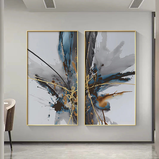 Giuliana Style Ink Abstract Canvas Painting