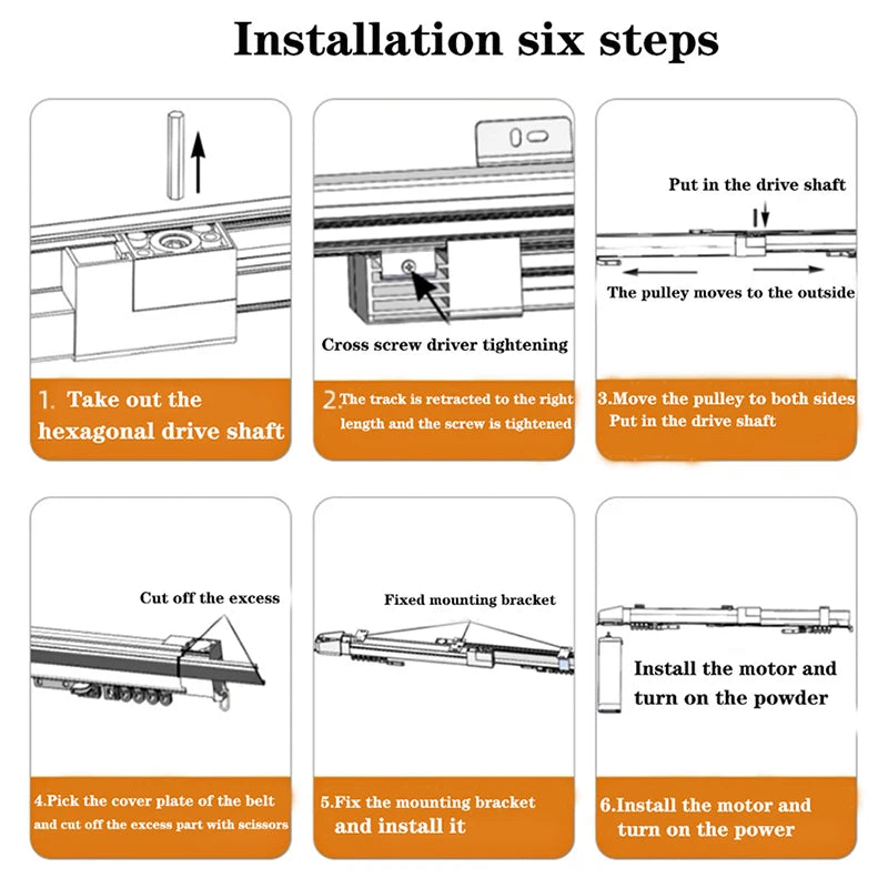 Luna's Electric Curtain Rail Cornice Rod Track