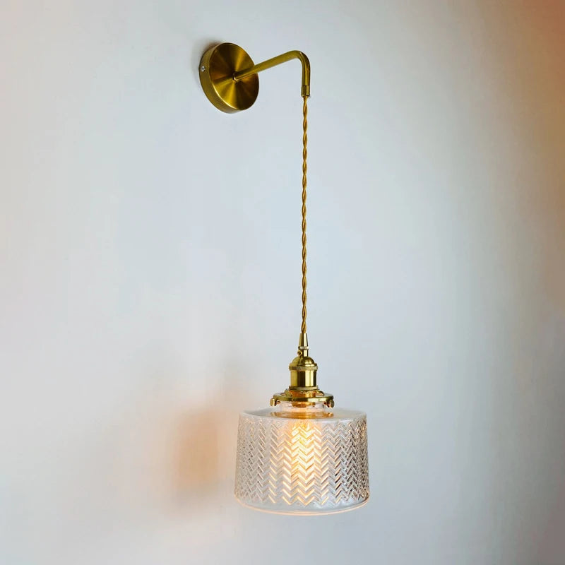 Home Deco Nordic Adjustable Glass Bedside Wall Lamp