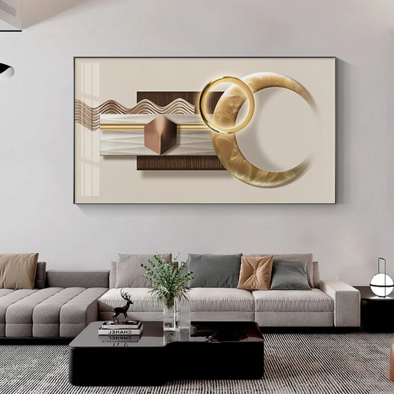 Kamiyah Luxury Wall Art Modern Minimalist Abstract Gold Poster Prints