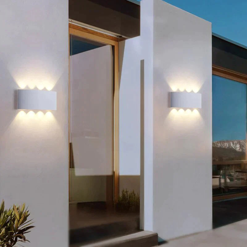 Lampe LED d'extérieur étanche IP65, en aluminium, haut et bas, pour jardin, véranda, éclairage Blaker, 110/220V