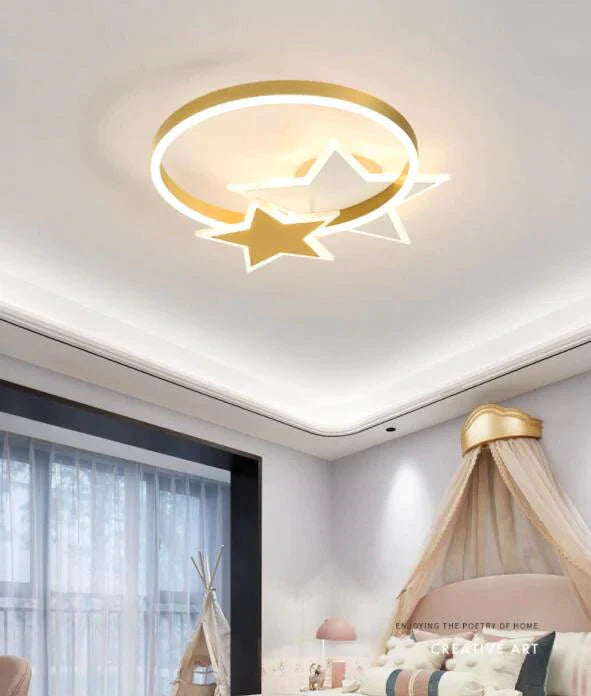 Plafonnier LED simple et créatif en cuivre