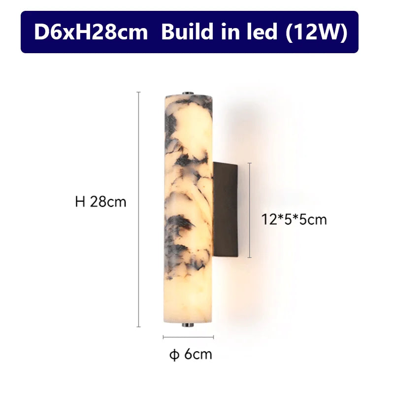 Home Deco Italian Black Marble Wall Lamp