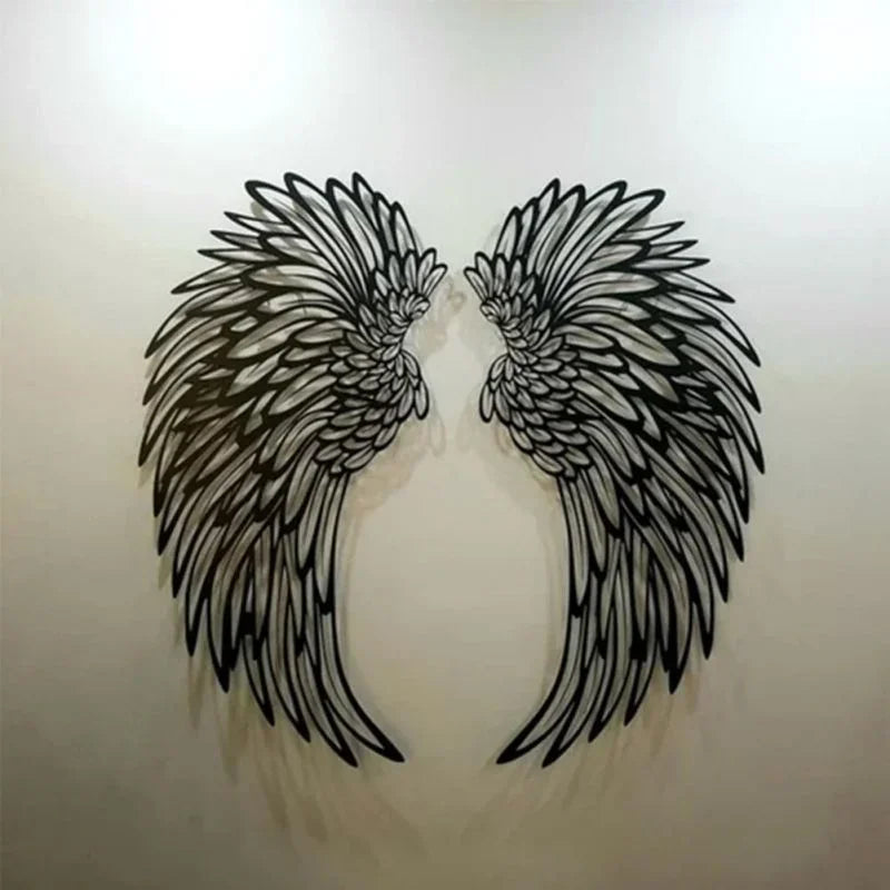 Savannah's 1 Pair Angel Wings Metal Wall Art With LED Lights
