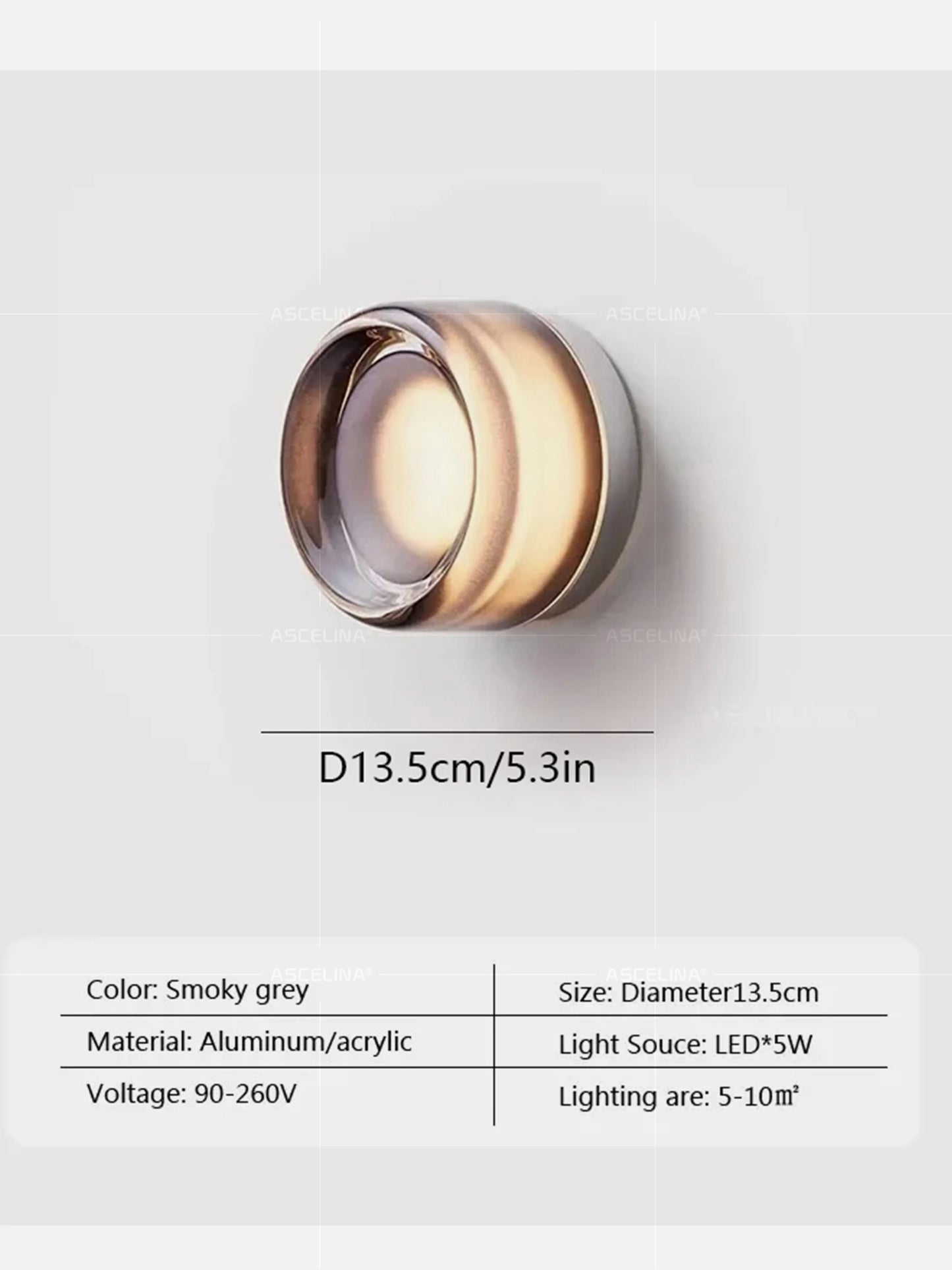 Home Deco Amber Glass LED Wall Lamp