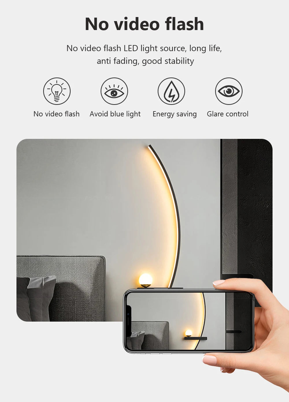 Home Deco Modern LED Moon Wall Lamp