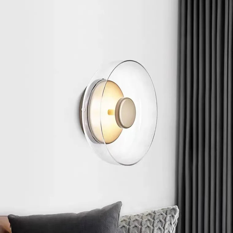 Home Deco Modern Glass Bowl Hanging Wall Lamp