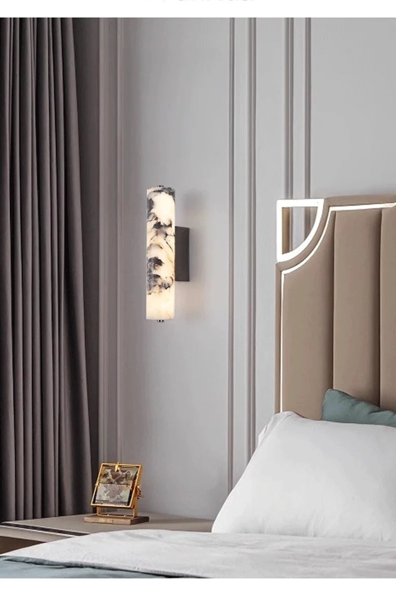Home Deco Italian Black Marble Wall Lamp