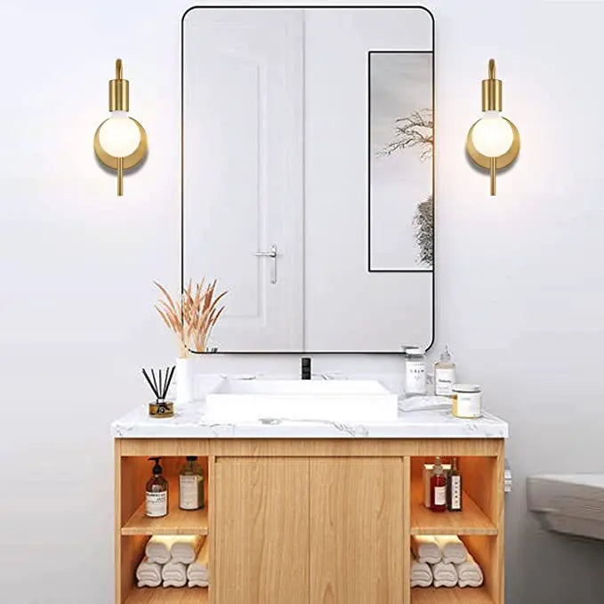 Home Deco Retro Gold Black Wall Lamp