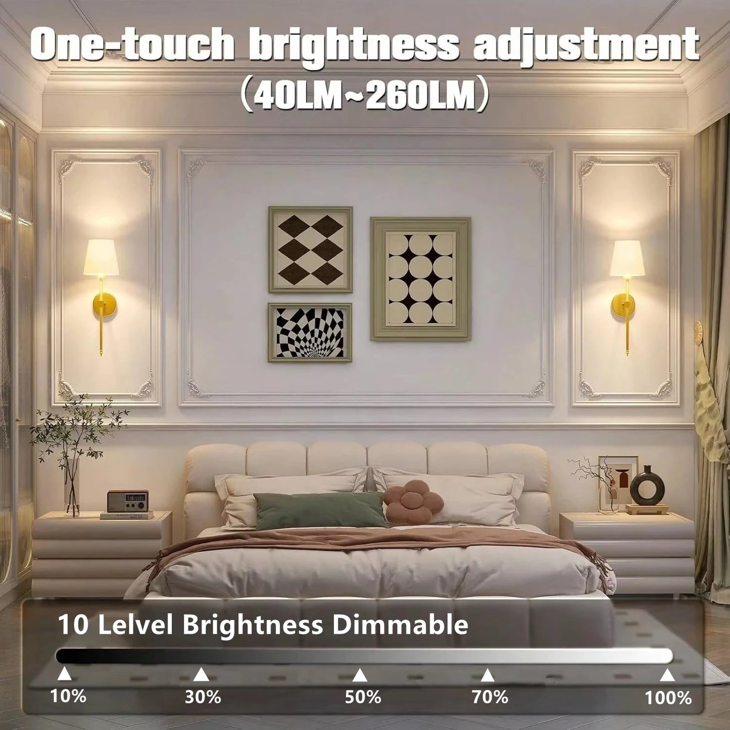 Home Deco Wireless Rechargeable Wall Lamp