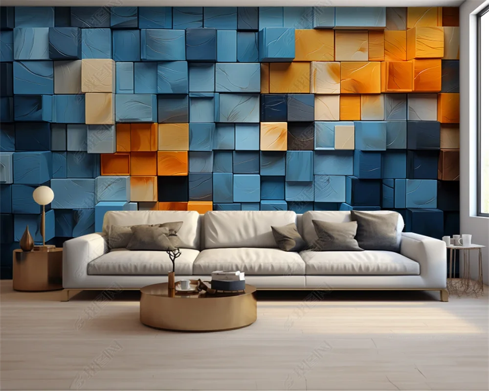 Ella's Customized Modern Chinese Abstract Art Wallpaper: Elevate Your Home Decor