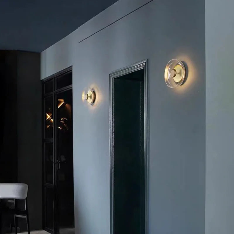 Home Deco Modern Glass Bowl Hanging Wall Lamp