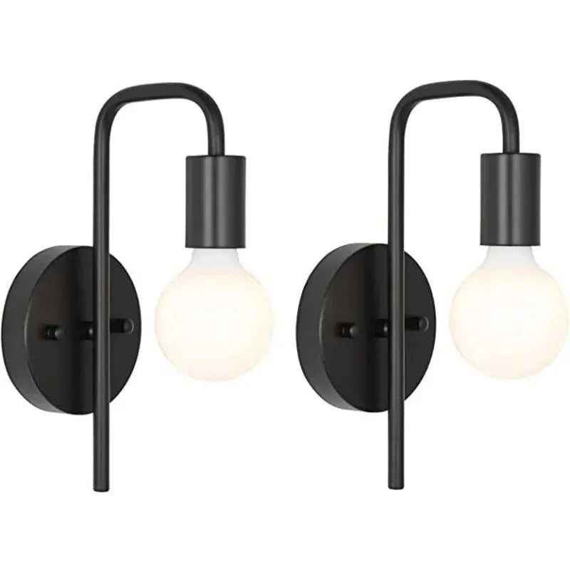 Home Deco Retro Gold Black Wall Lamp