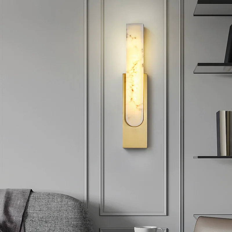 Home Deco Spanish Simulation Marble Wall Lamp
