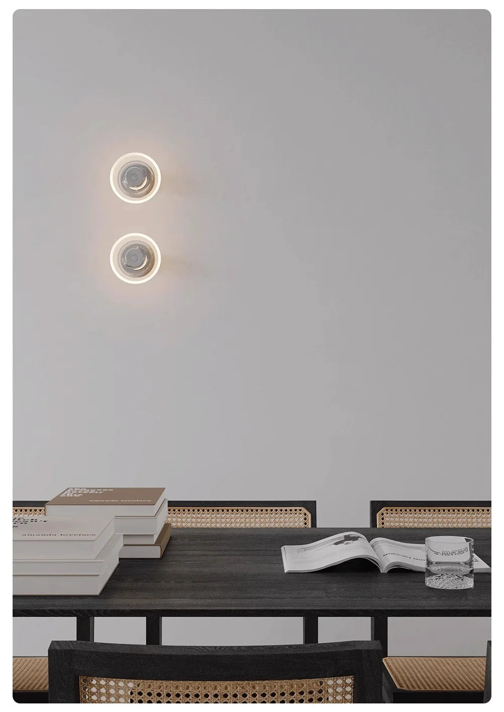 Home Deco Modern Round Crystal Wall Lamp